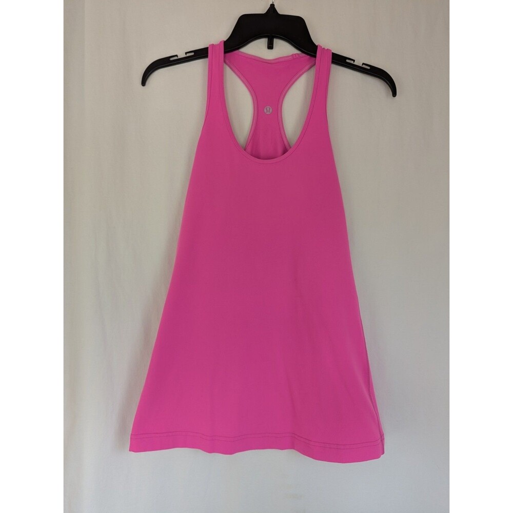 Lululemon Women’s Bright Pink Racerback Tank Top Sz 2-4?  Athletic Yoga Running